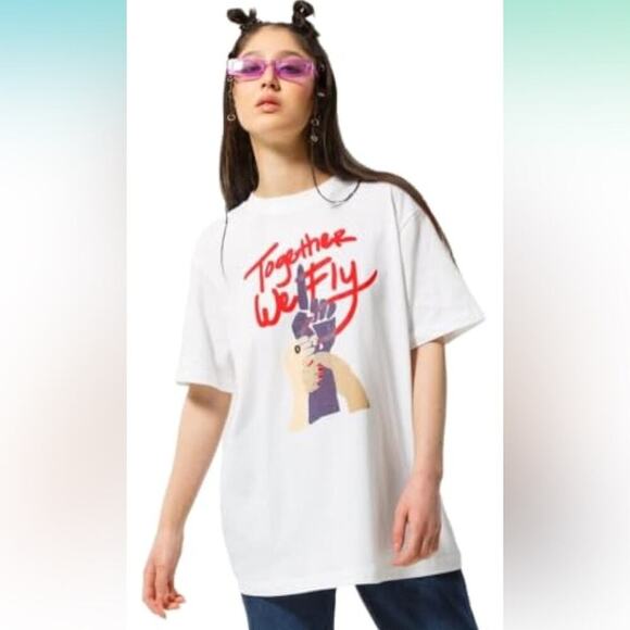 Nike Tops - Nike Fly Collective Optimism Together We Fly Oversized T-Shirt White‎ Womens M